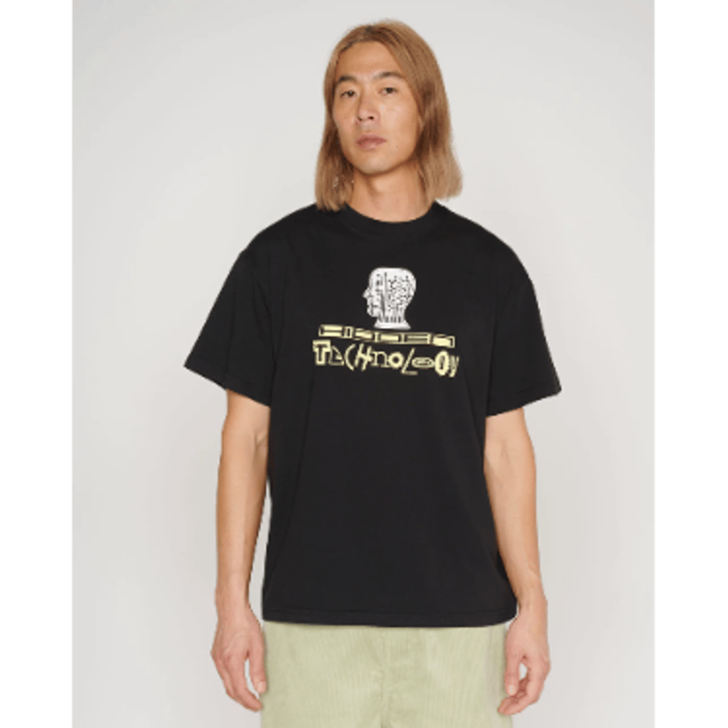 BRAIN DEAD HIDDEN TECH T-SHIRT - BLACK