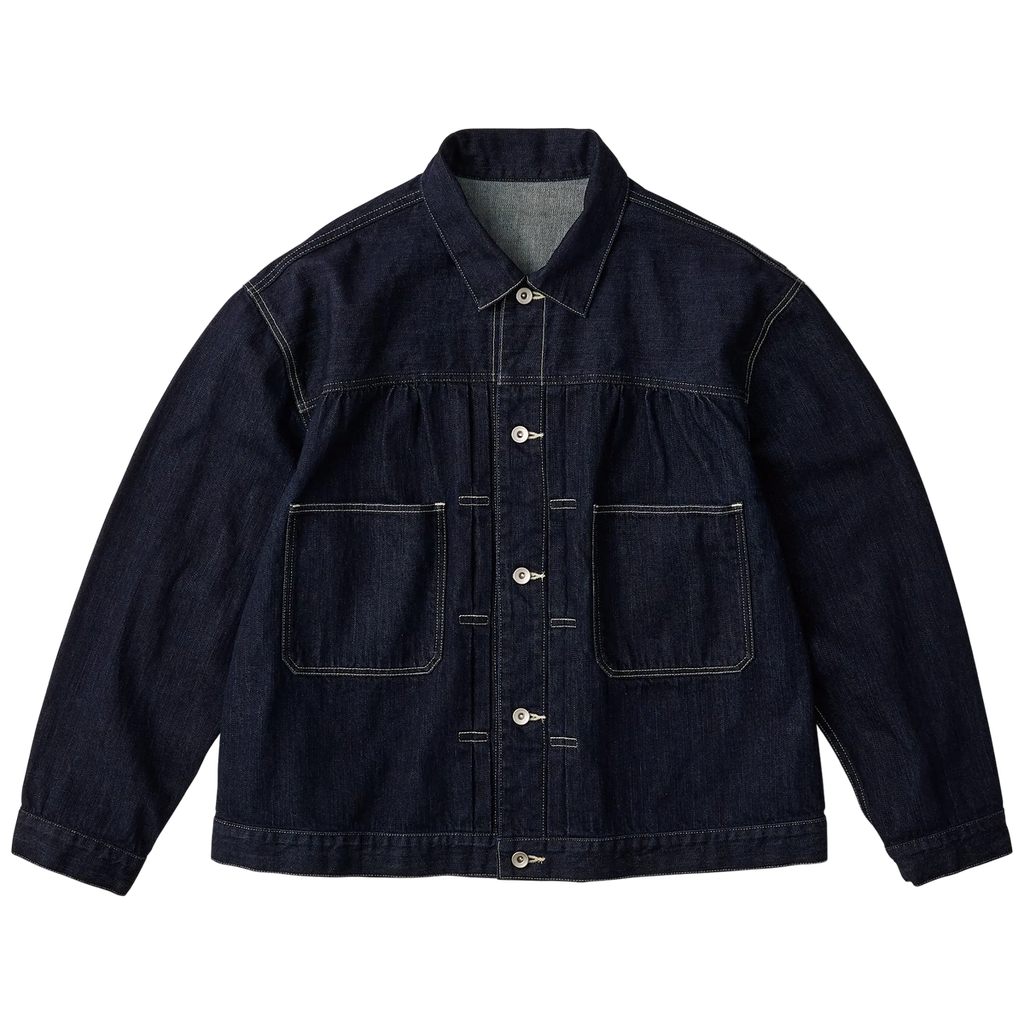 PORTER CLASSIC STEINBECK DENIM JACKET -DARK NAVY-