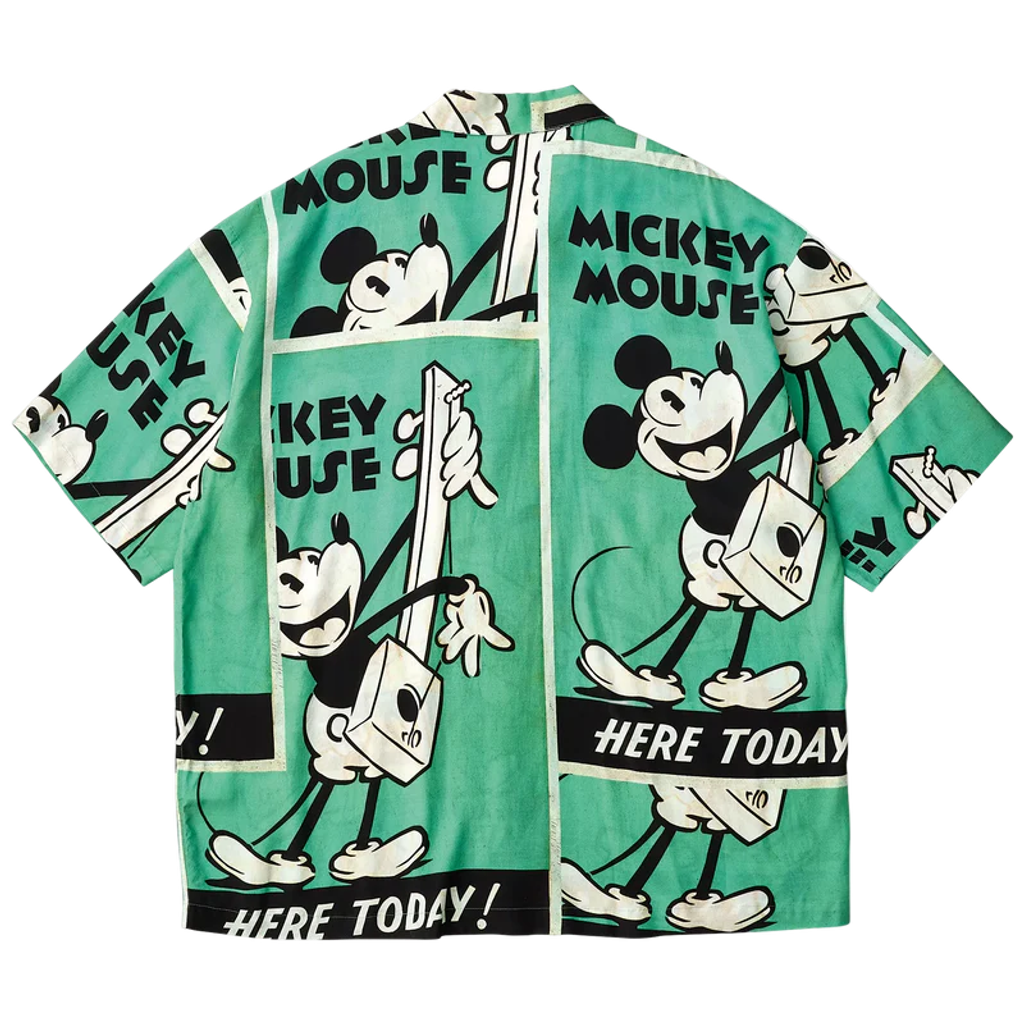 PORTER CLASSIC DISNEY VP / PC ALOHA COLLECTION ALOHA SHIRT / MICKEY & GUITAR