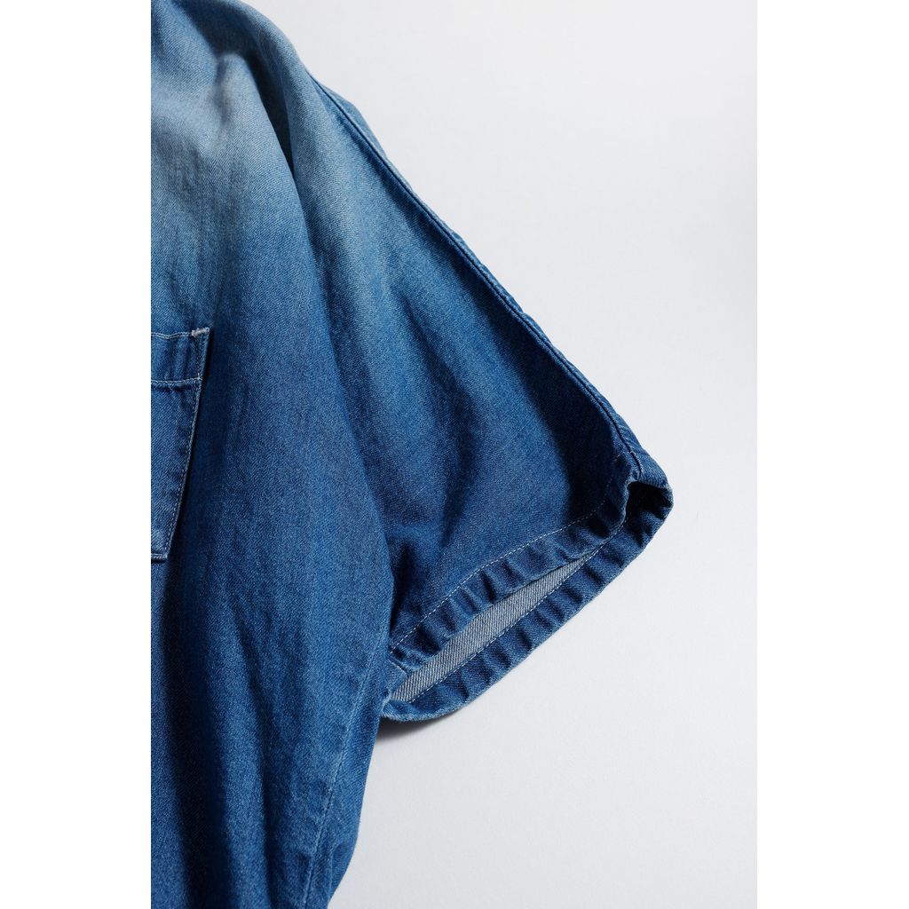 FDMTL DENIM HAORI S/S SHIRT 3YR WASH