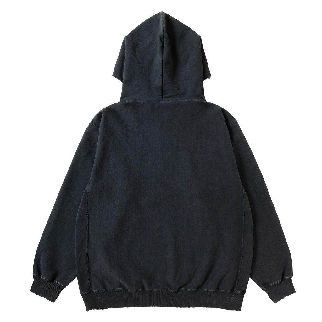 NEXUSVII. DAMAGED HALF ZIP HOODY