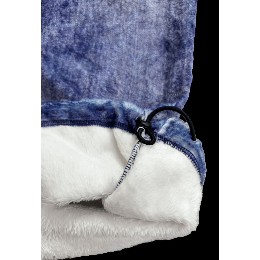 TALKING ABOUT THE ABSTRACTION FLEECE DENIM PRINT WIDE PANTS