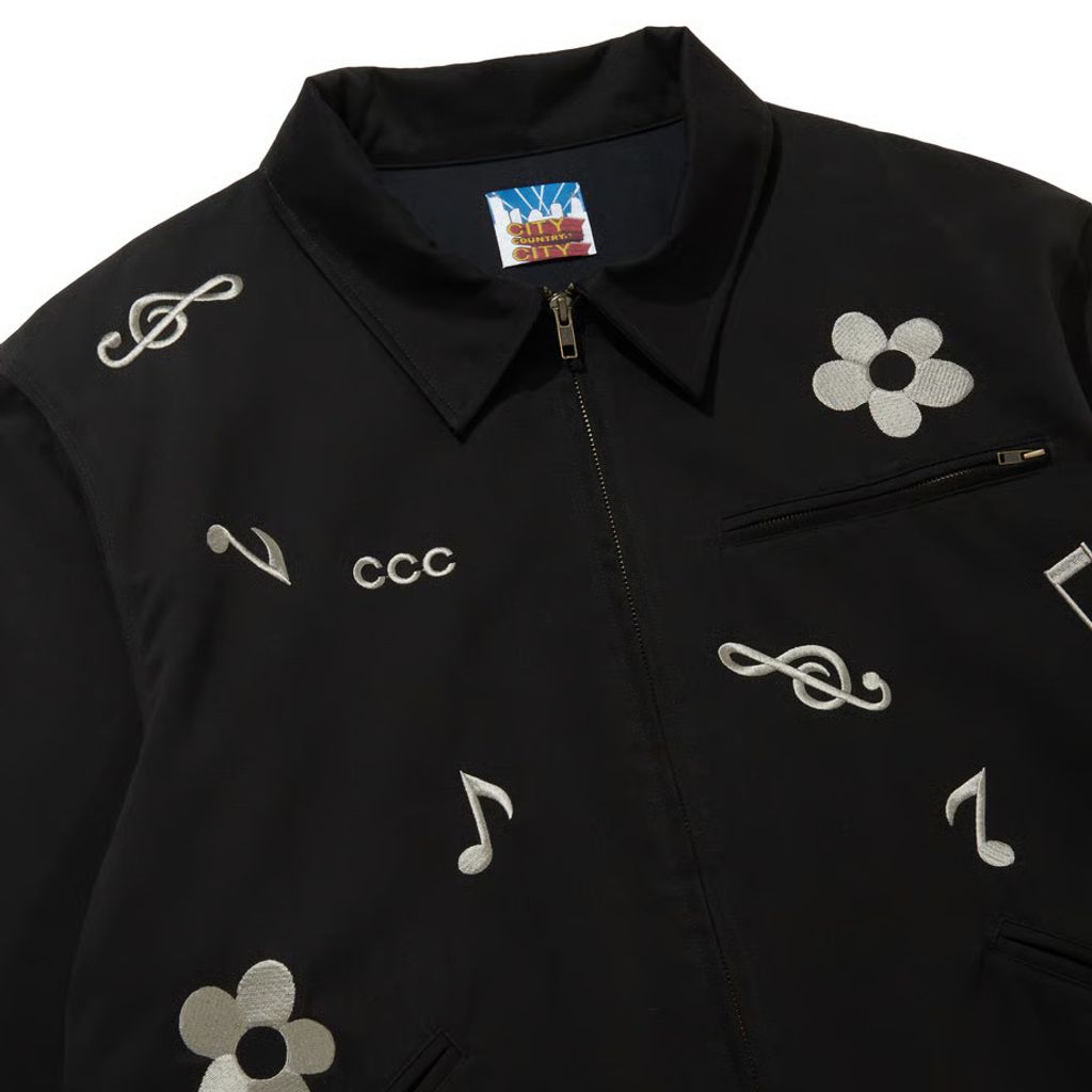 CITY COUNTRY CITY EMBROIDERY LOGO MOLSKIN BLOUSON