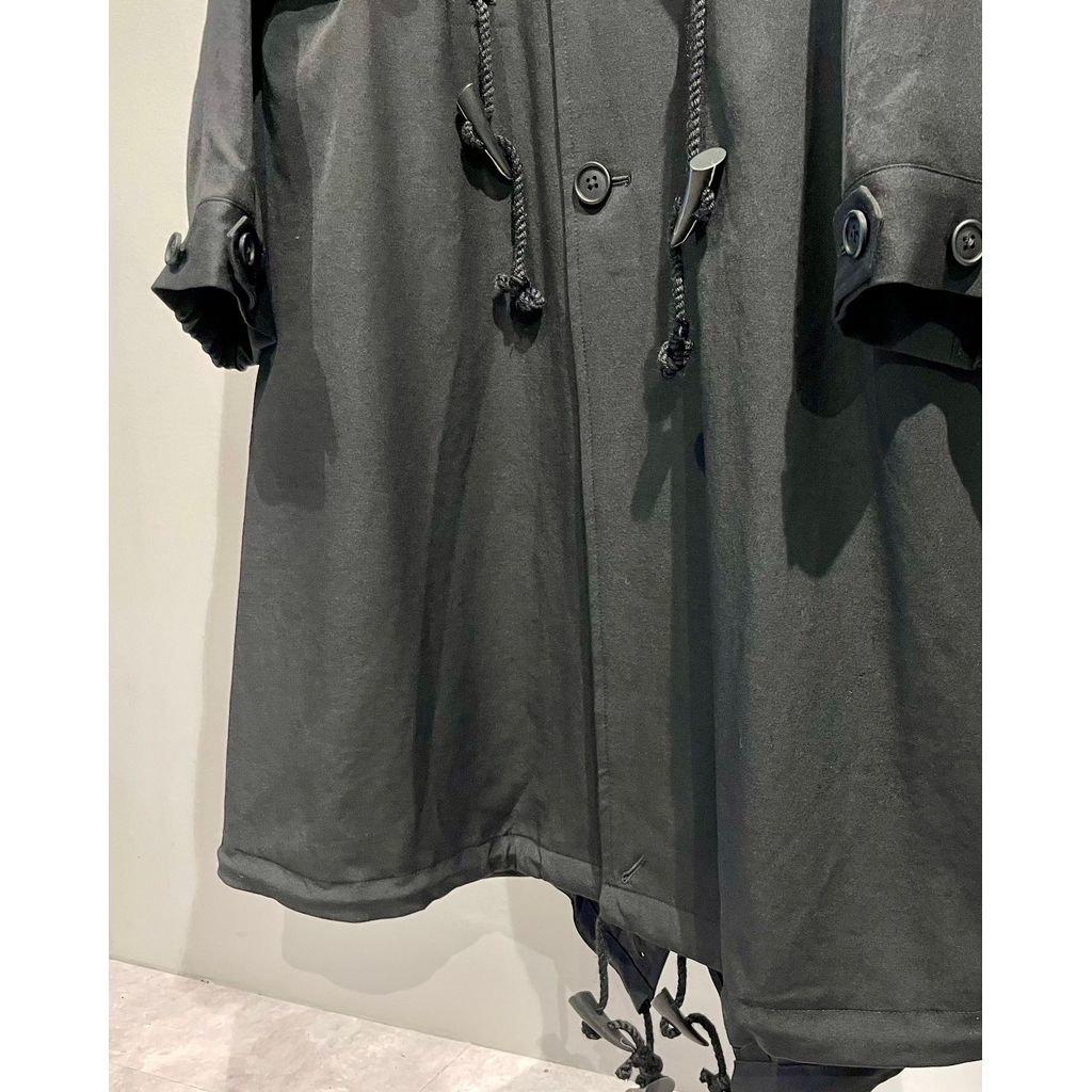 Y's for men GABARDINE TOGGLE BUTTONS MODS COAT(BLACK)