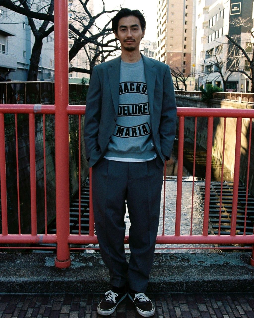 WACKO MARIA x DELUXE CREW GRAY