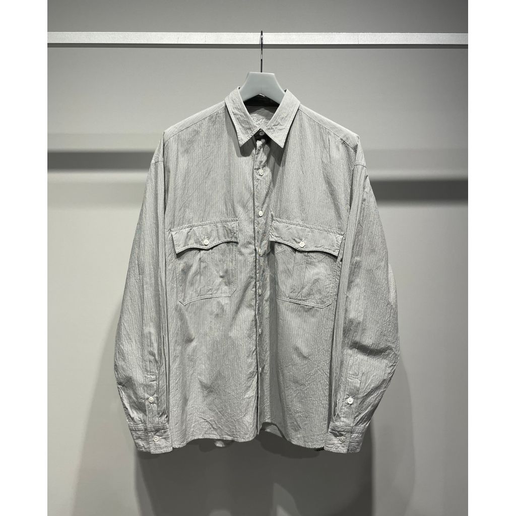 ポータークラシック　ROLL UP STRIPE SHIRT WHITE ROLL UP STRIPE SHIRT -2025SS-