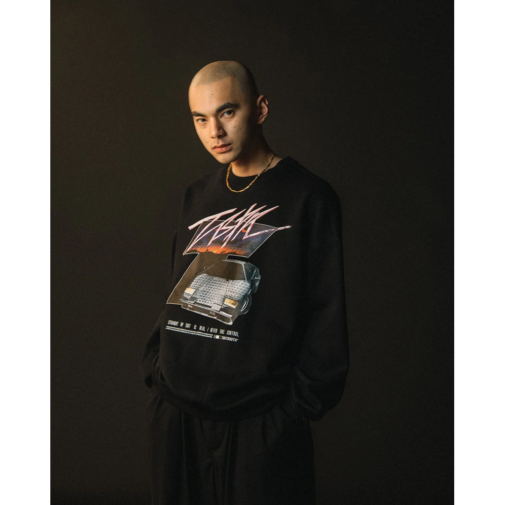 TIGHTBOOTH INITIAL T CREW SWEAT SHIRT