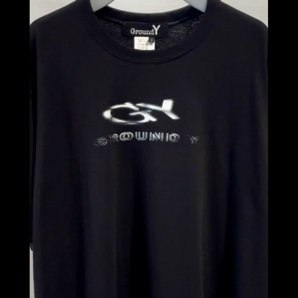 Ground Y Ground Y LOGO TYPE-A GRAPHIC PRINT STANDARD T-SHIRT