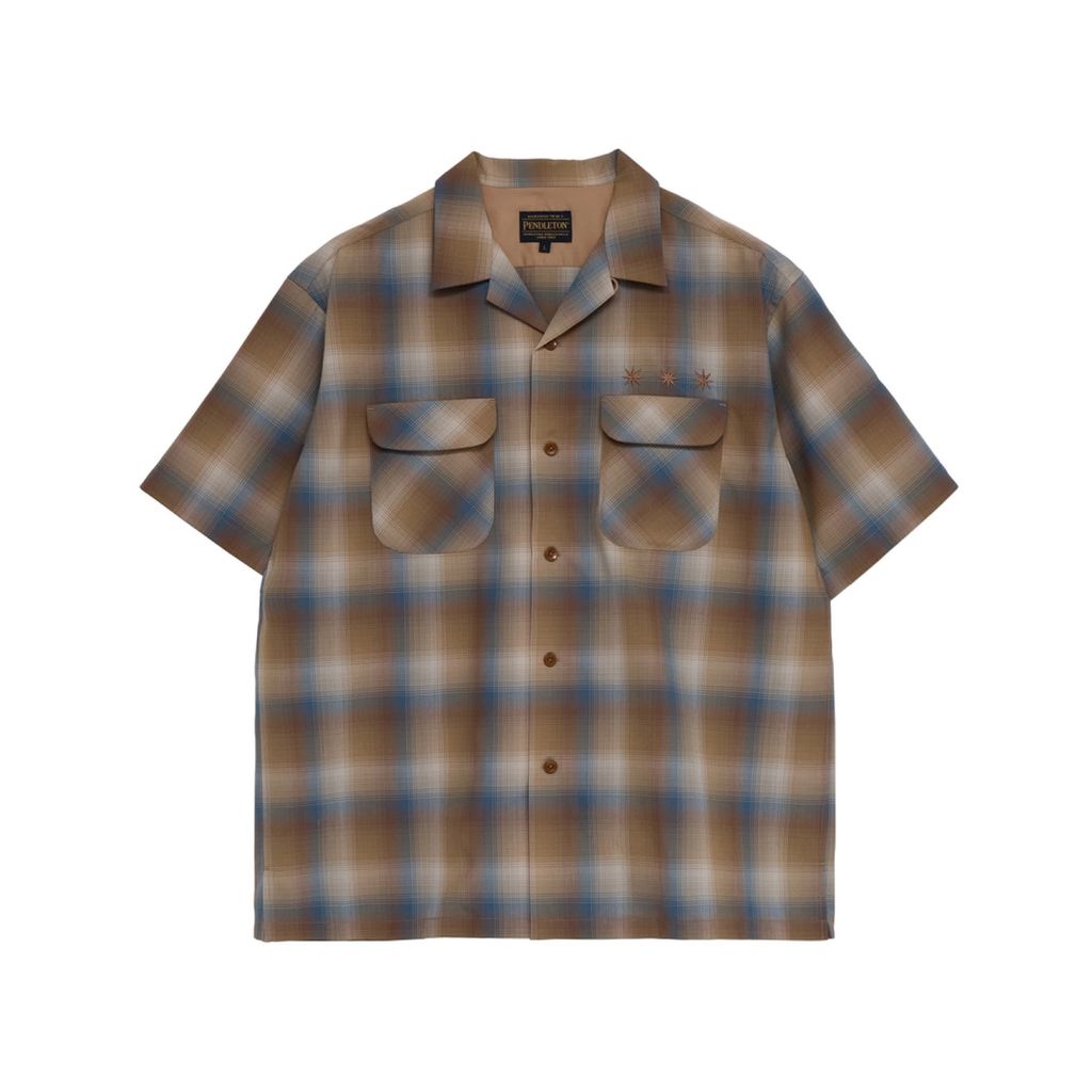 PENDLETON×GDC Open Collar Shirt S/S GDC × PENDLETON / Open Collar Shirt S/S – MAROON WEBSTORE