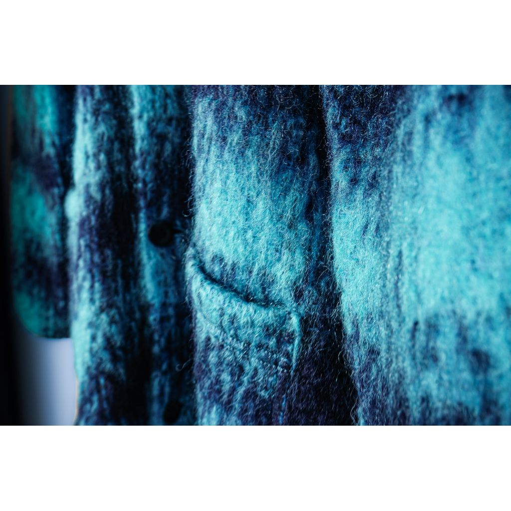 ANDFAMILYS MOHAIR WOOL CARDIGAN(BLUE)