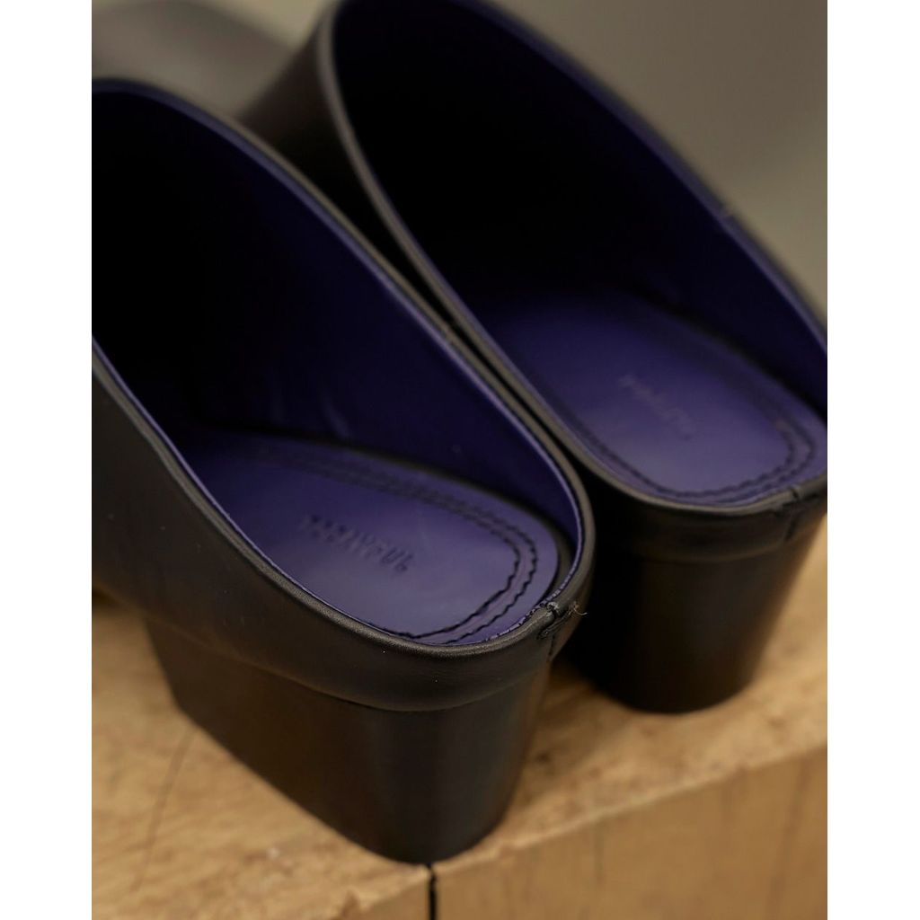 TODAYFUL Squaretoe Leather Sabot