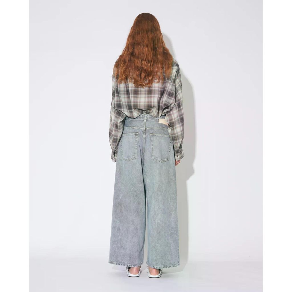beautiful people selvedge denim o/d cropped wide pants