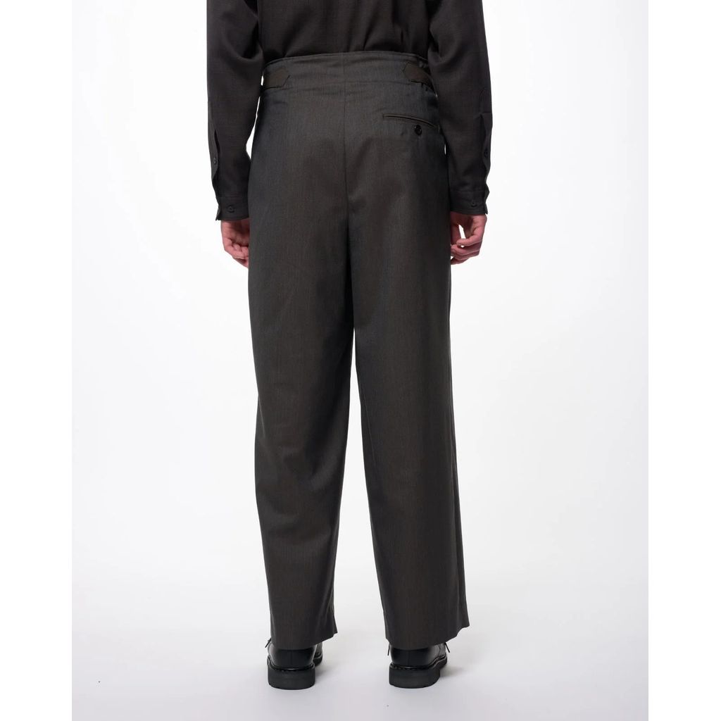 marka 2/60 Wool Tropical Melange / Double Pleated Military Trousers