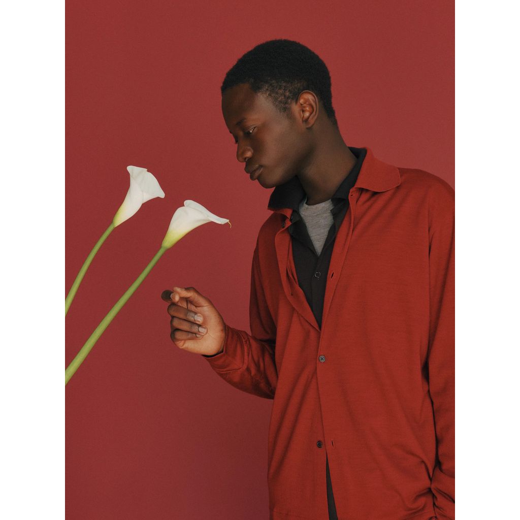 marka Super 100s Washable Wool Jersey / Shirt Cardigan