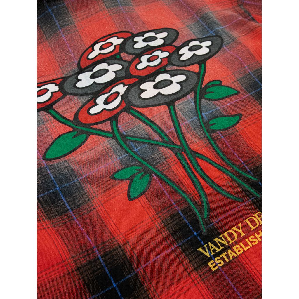 VANDY THE PINK BRUSHED FLANNEL SHIRT(RED)