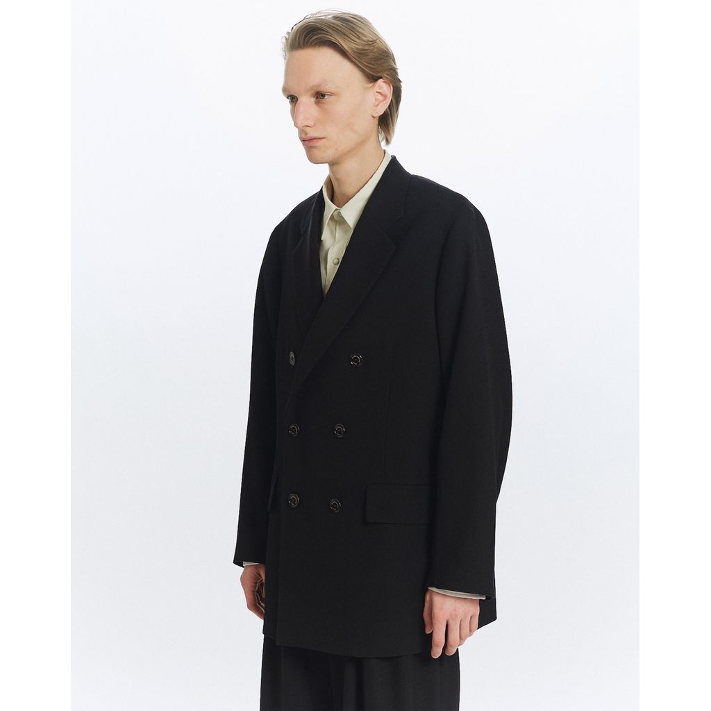 MARKAWARE Organic Wool Survival Cloth Double Breasted Comfort Jacket