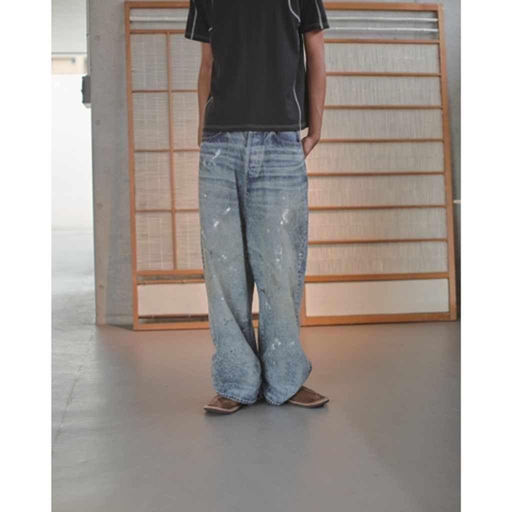 refomed FRESH MAN DENIM WIDE PANTS "PAINT"