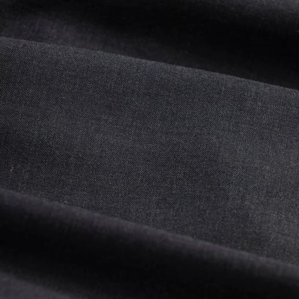 ANACHRONORM SUMMER WOOL TAPERED TROUSERS CHARCOAL