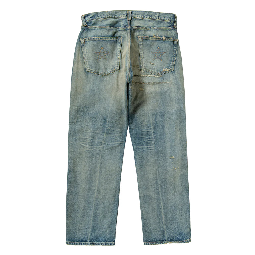 NEXUSVII. DAMAGED DENIM PANTS