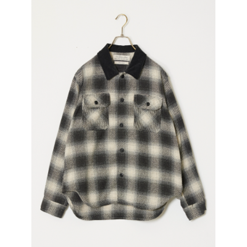 REMI RELIEF リサイクルコットンジャズネップチェックシャツ
