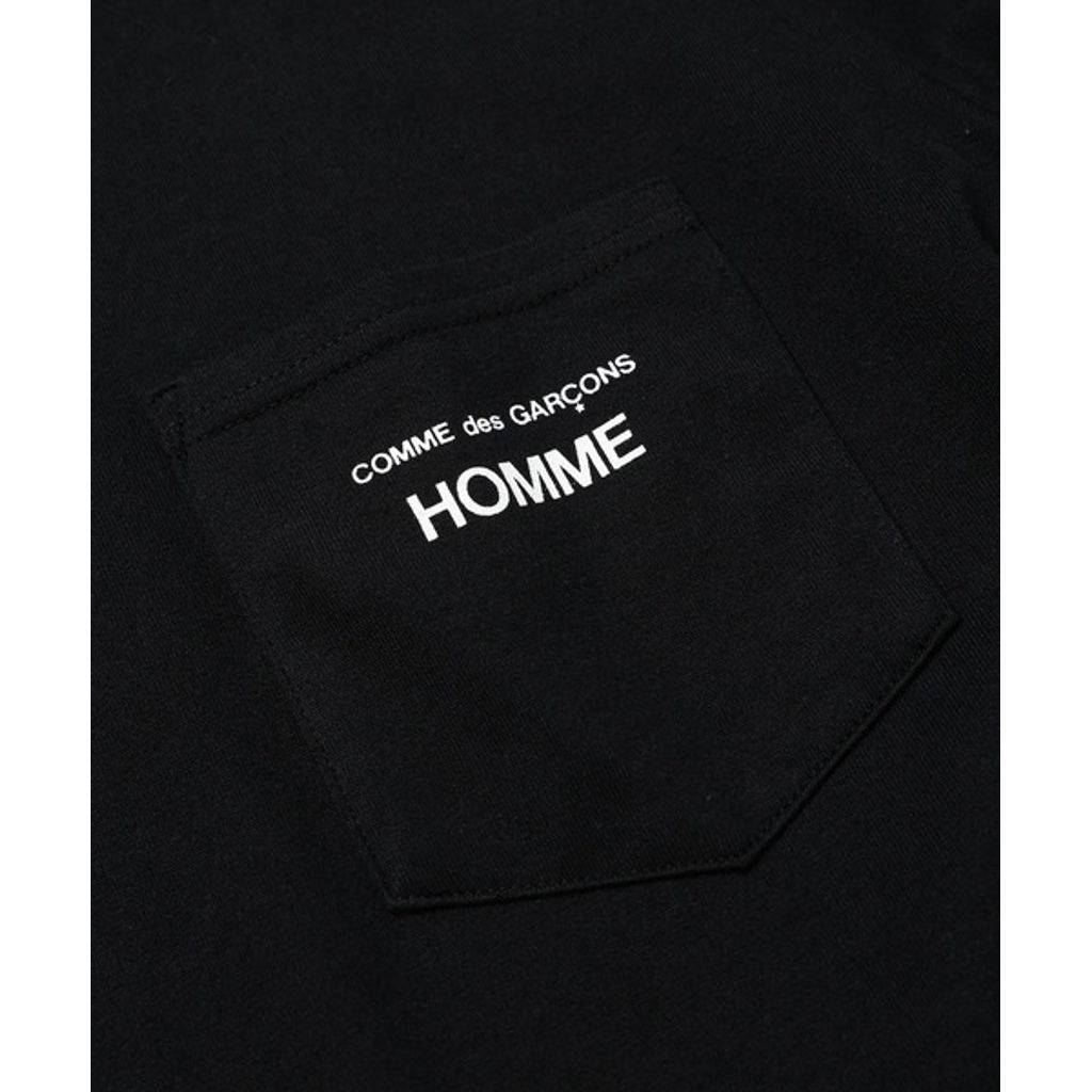 COMME des GARCONS HOMME CdG HOMME LOGO LONG SLEEVE TEE(BLACK)