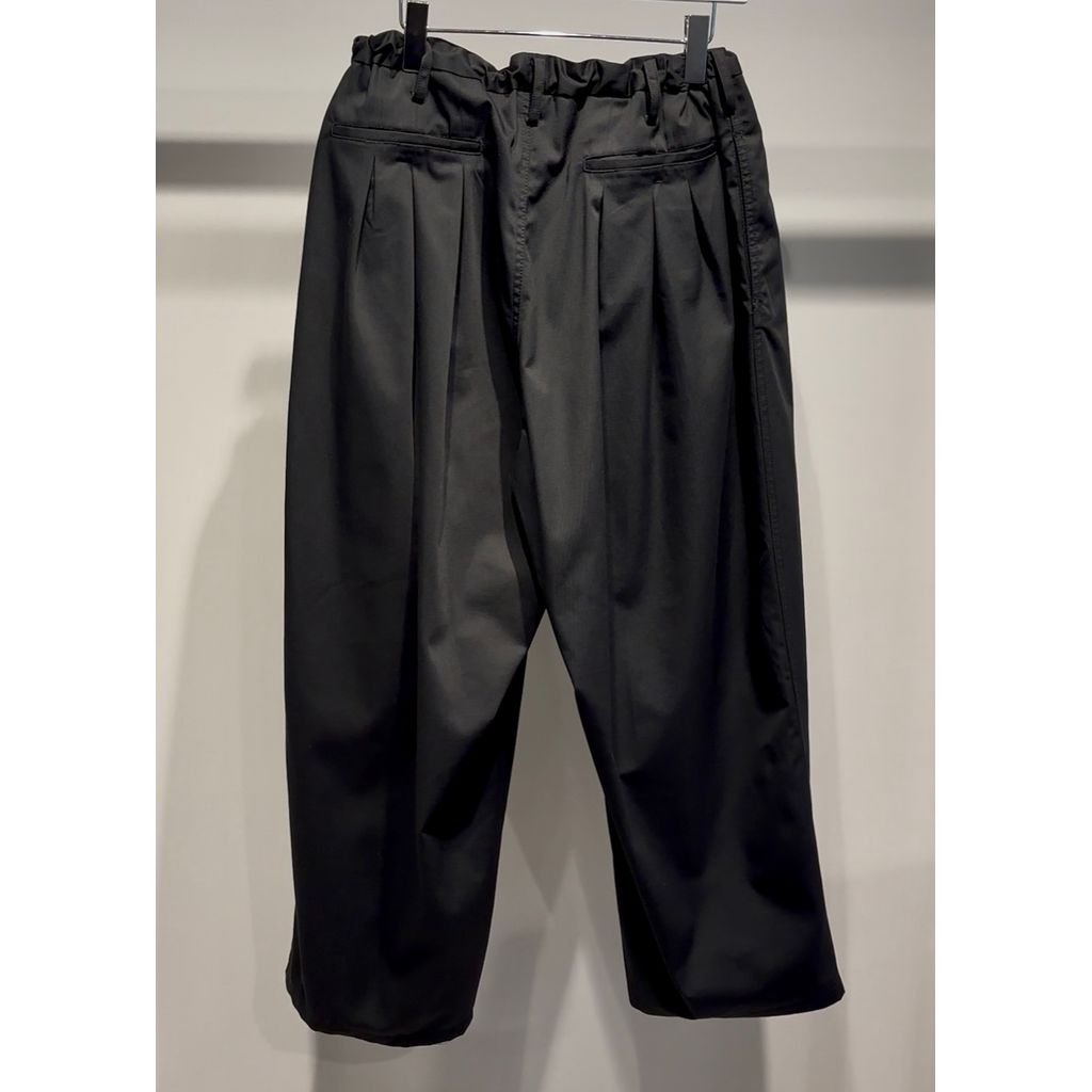 Y's for men T/C TWILL PANTS WITH 12-TUCKS(BLACK)