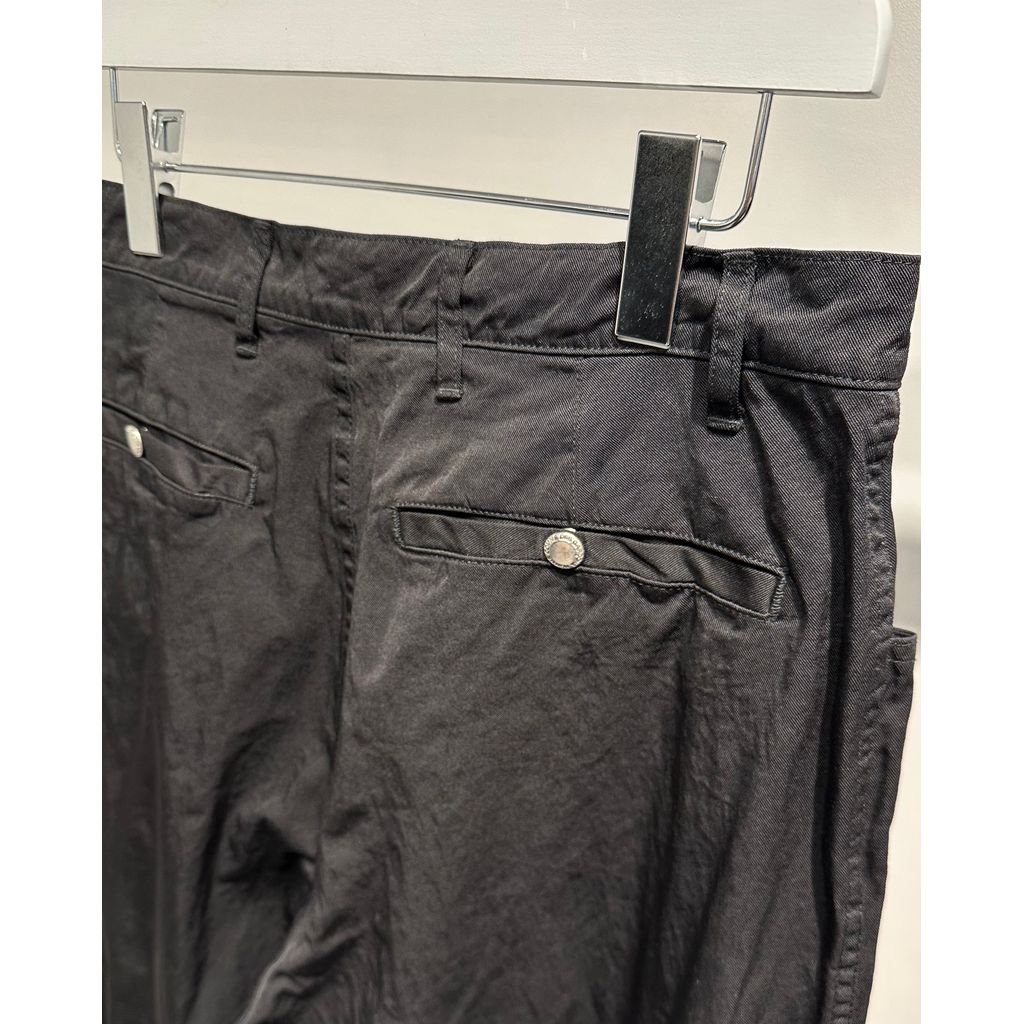 COMME des GARCONS HOMME NYLON TWILL GARMENT DYE PANTS(BLACK)