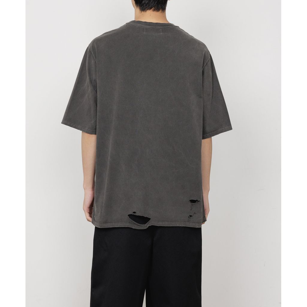 marka 40/2 ORGANIC COTTON KNIT CREW NECK DAMAGED TEE