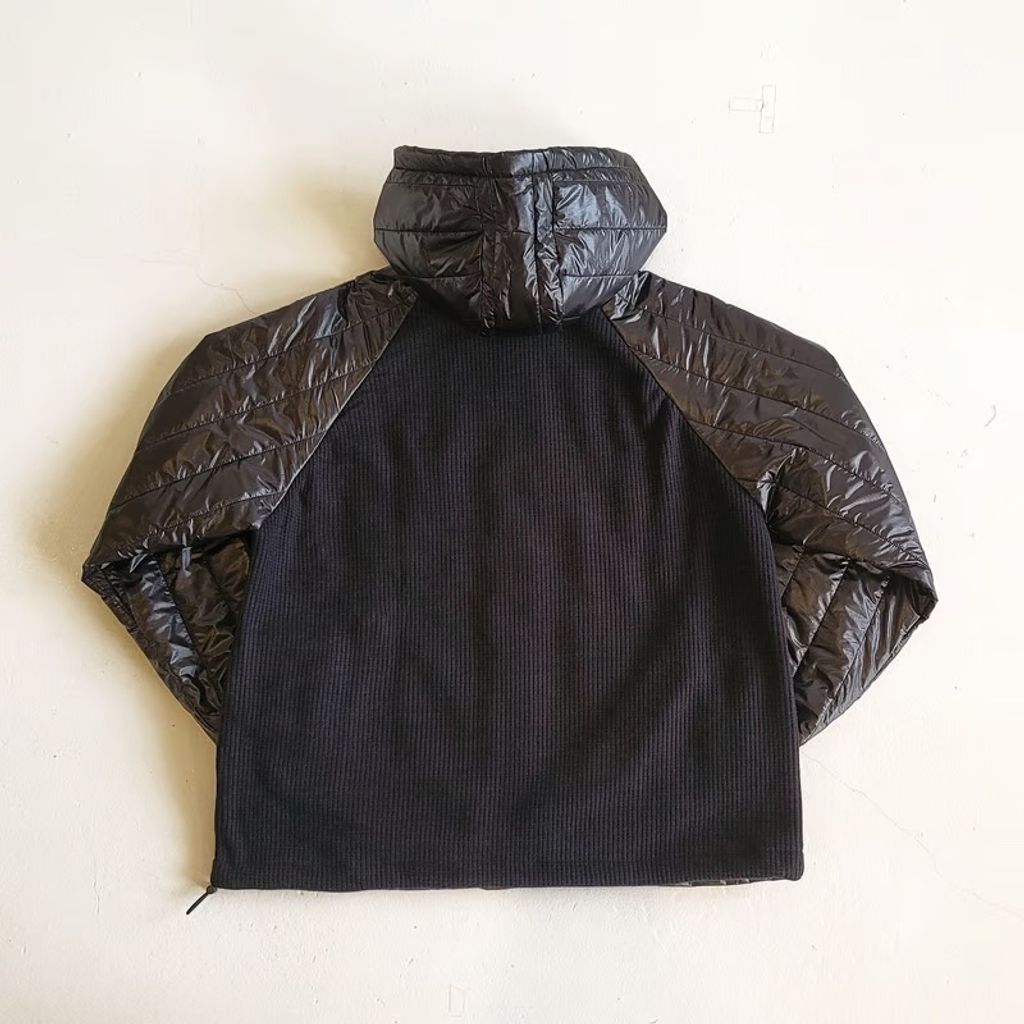 VOO Ost QUILT HOODY - BLACK