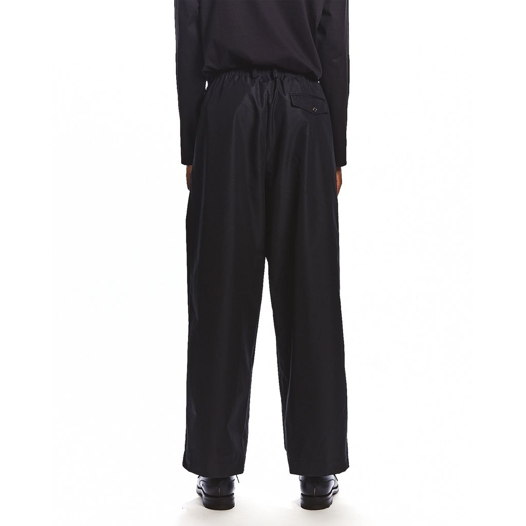 MARKAWARE EGYPTIAN COTTON × RECYCLE POLYESTER WEATHER-CLOTH TRIPLE PLEATED EASY TROUSERS