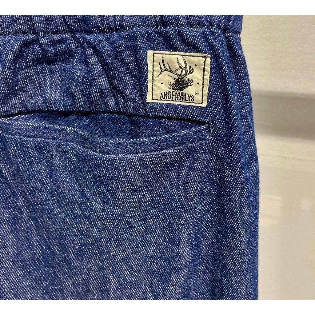 ANDFAMILYS DENIM EASY PANTS/INDIGO