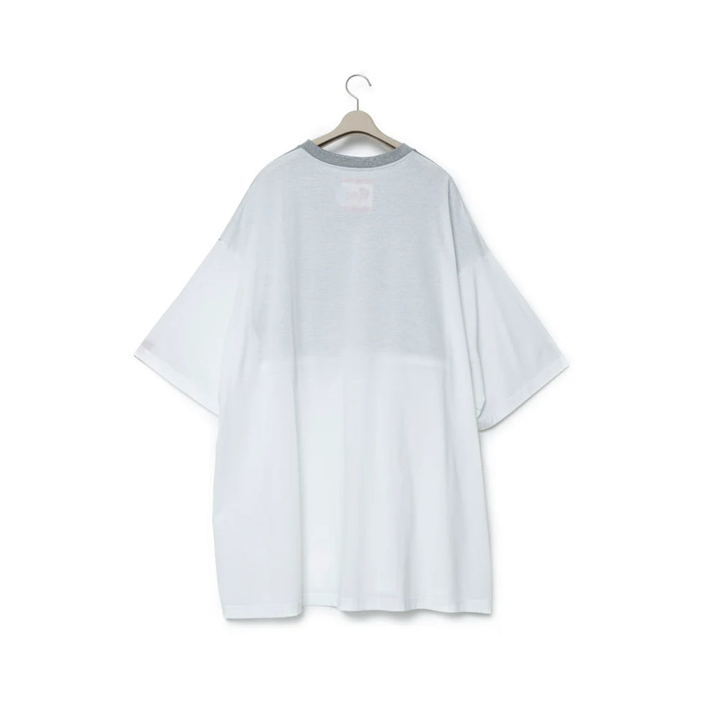 FUMITO GANRYU 2Way Mantle Tee - Gray X White