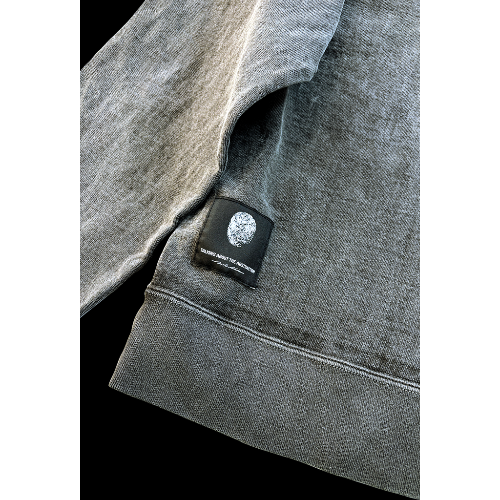 TALKING ABOUT THE ABSTRACTION OVER DYE PRINT RAGLAN TEE