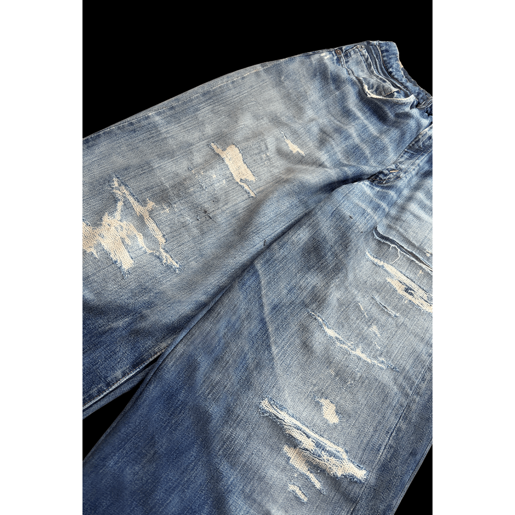 TALKING ABOUT THE ABSTRACTION DENIM PRINT WIDE PT