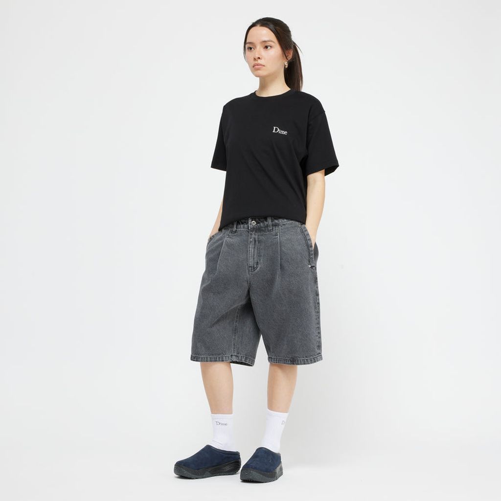 Dime Classic Small Logo T-Shirt(White/Black)