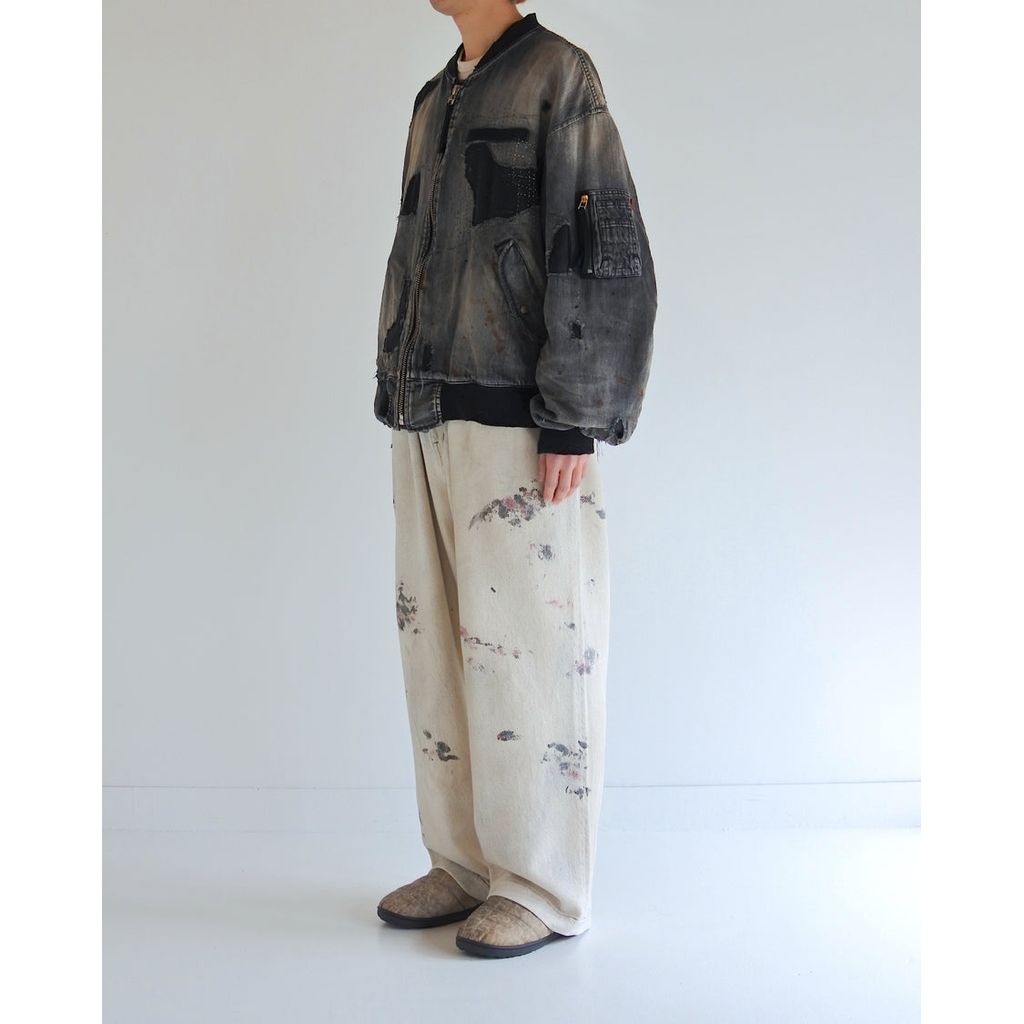 ANACHRONORMAN396-R HARD REMAKED DUAL DENIM MA-1 BLACK (REMAKE)