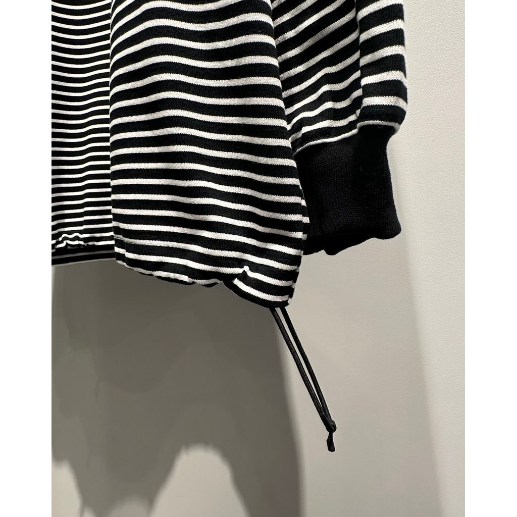 【MADE IN JAPAN】LINEAGE BALLON L/S BORDER TEE(BLACK)