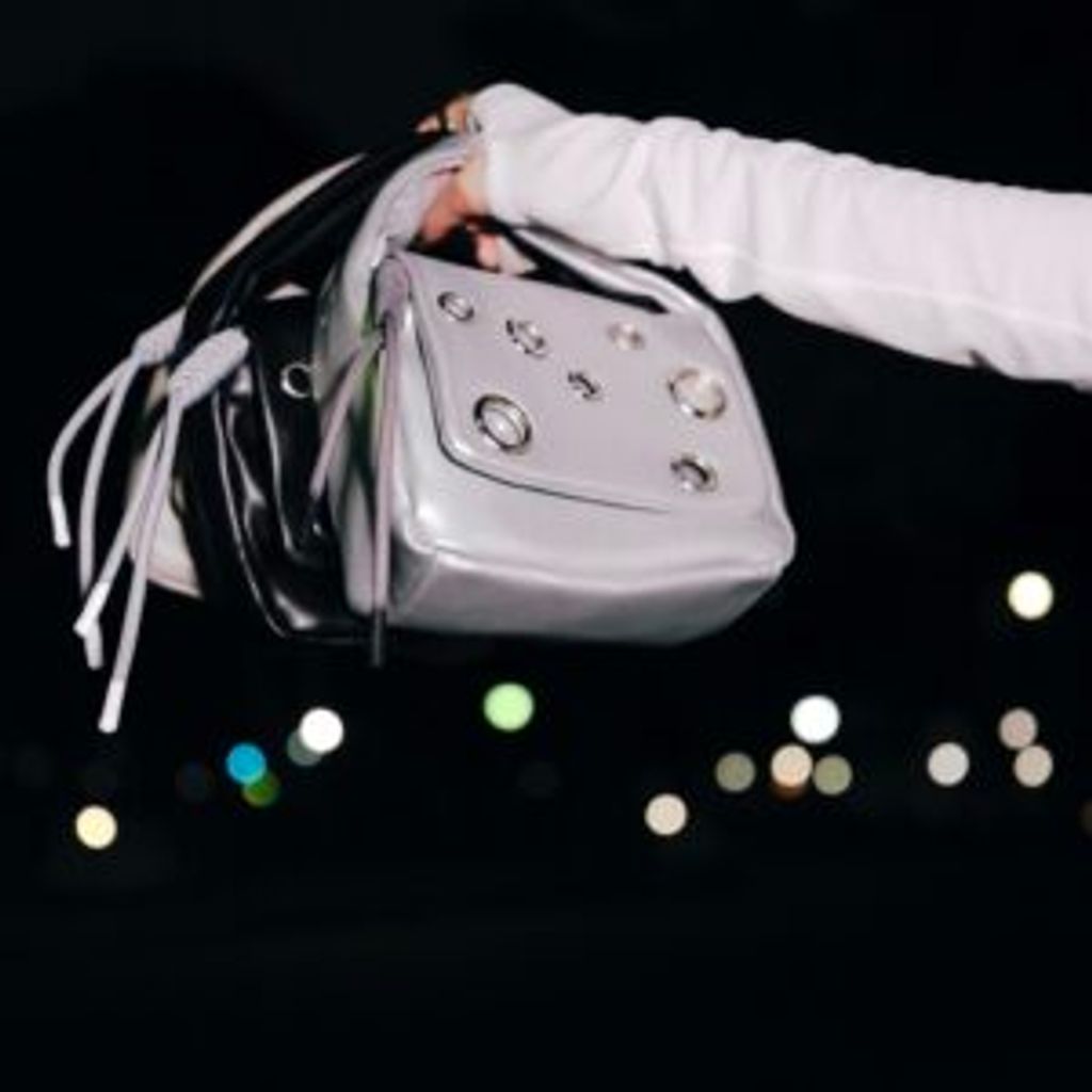 F/CE. TECH LEATHER EYELET MINI POACH