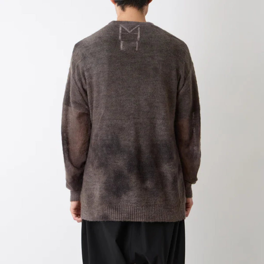 White Mountaineering GARMENT DYE MOHAIR KNIT PULLOVER