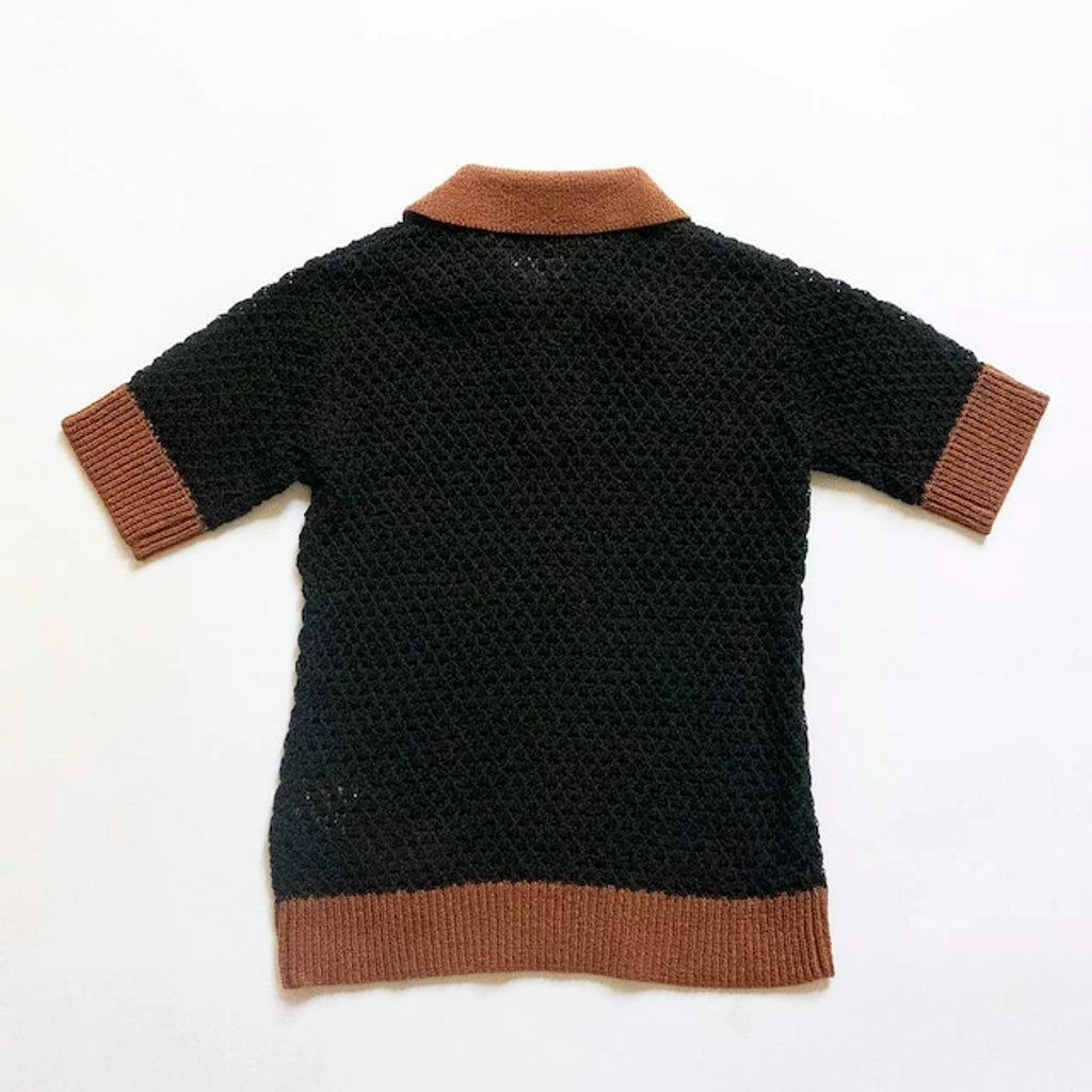 THOMAS MAGPIE collared mesh top トーマス マグパイ シャツ