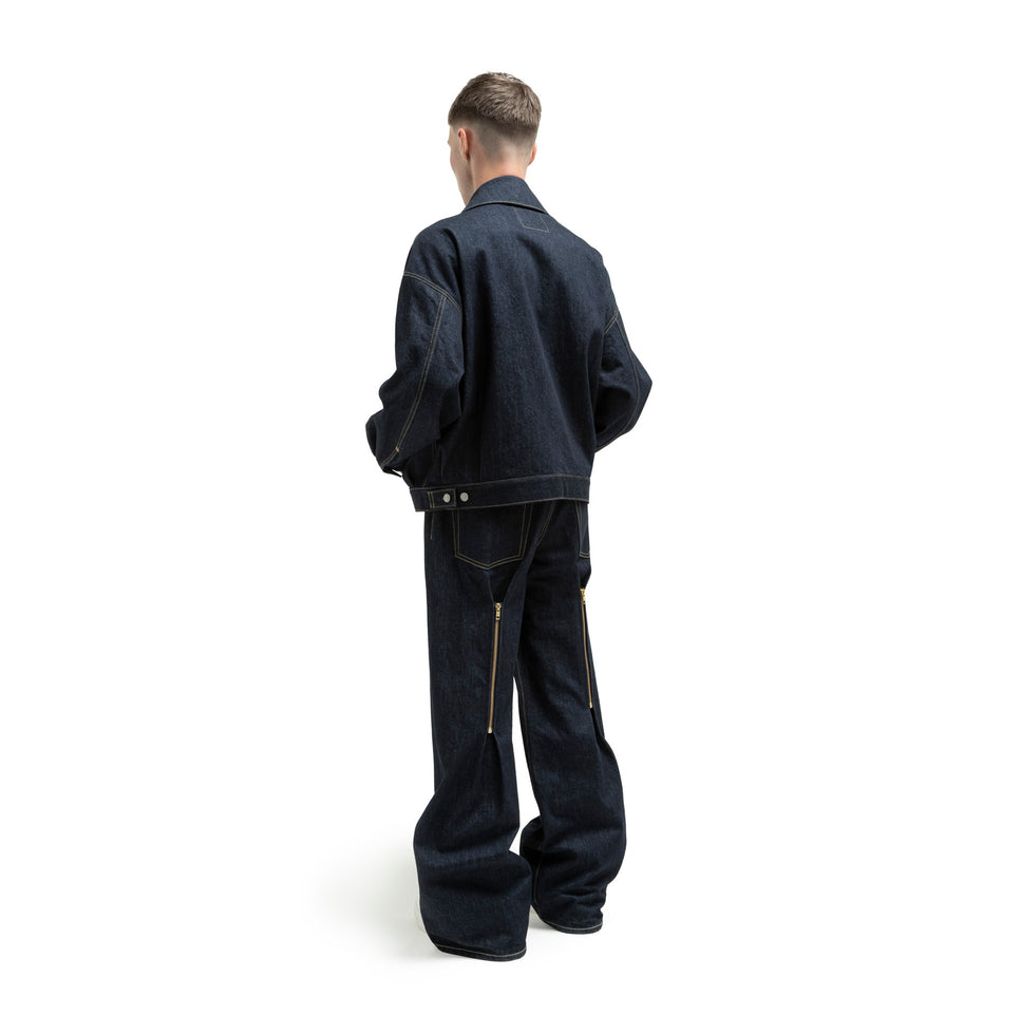 FUMITO GANRYU Red Label Deformed Denim Jk - Indigo