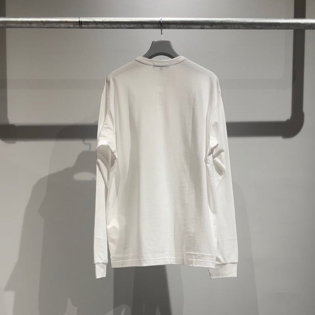 COMME des GARCONS HOMME COMME des GARCONS HOMME LOGO LONG SLEEVE TEE (WHITE)