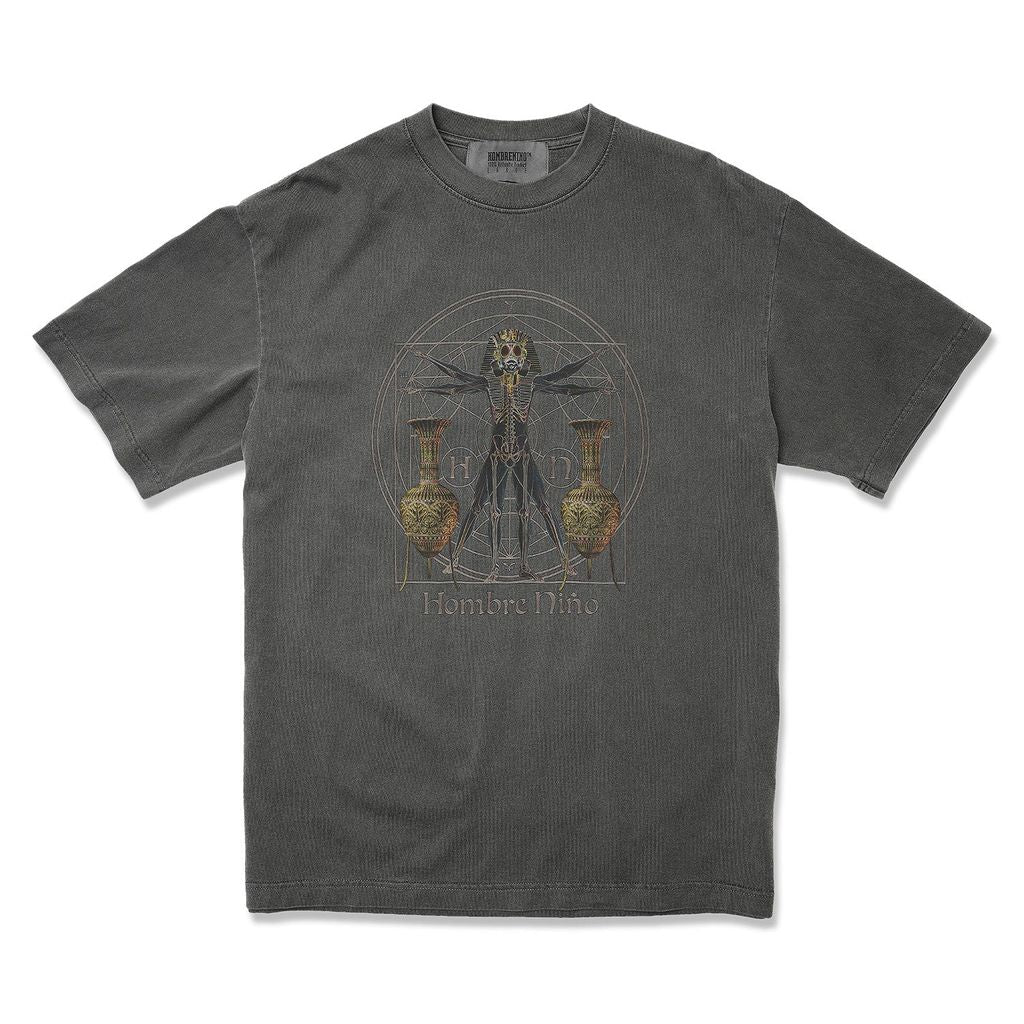 HOMBRENINO S/S PRINT TEE (MASK PIGMENT DYED)