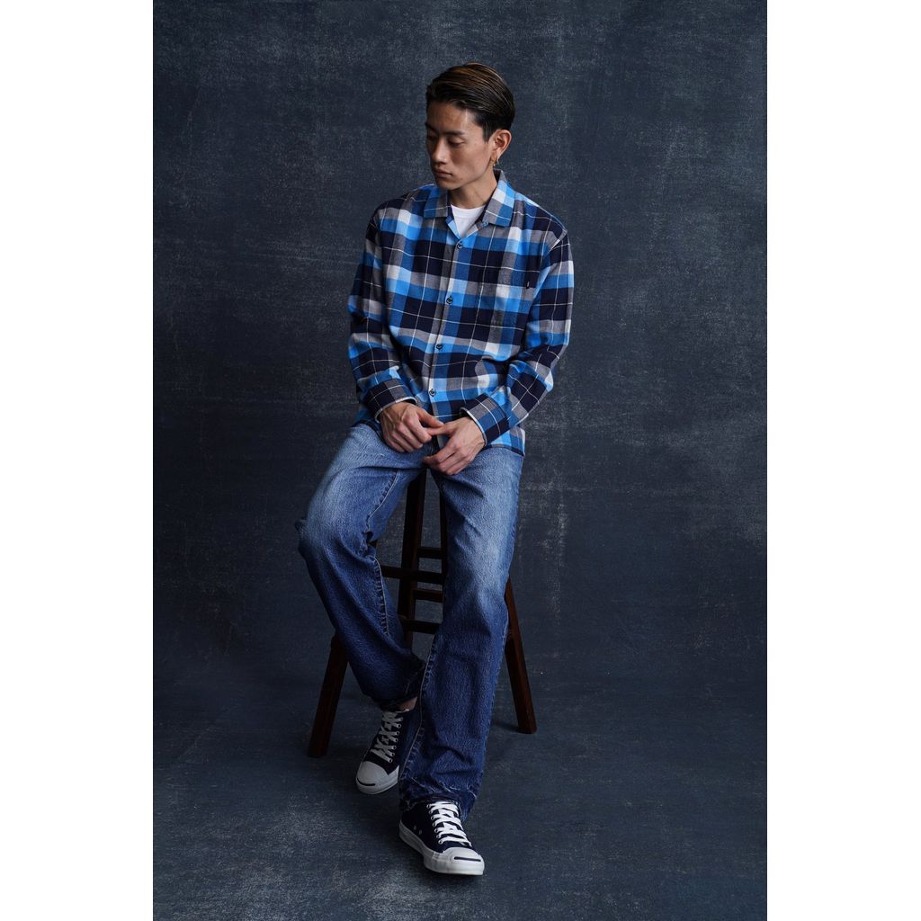 RATS COTTON RAYON CHECK SHIRT