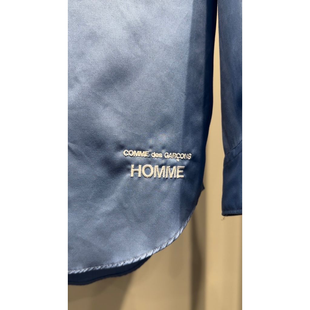 COMME des GARCONS HOMME COTTON PLAIN LOGO SHIRTS(SAX)