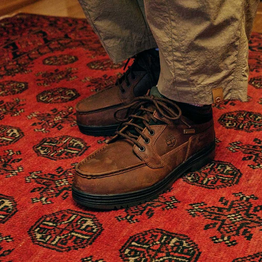 Timberland ヘリテージ GTX モックトゥ ミッド メンズ (BROWN)