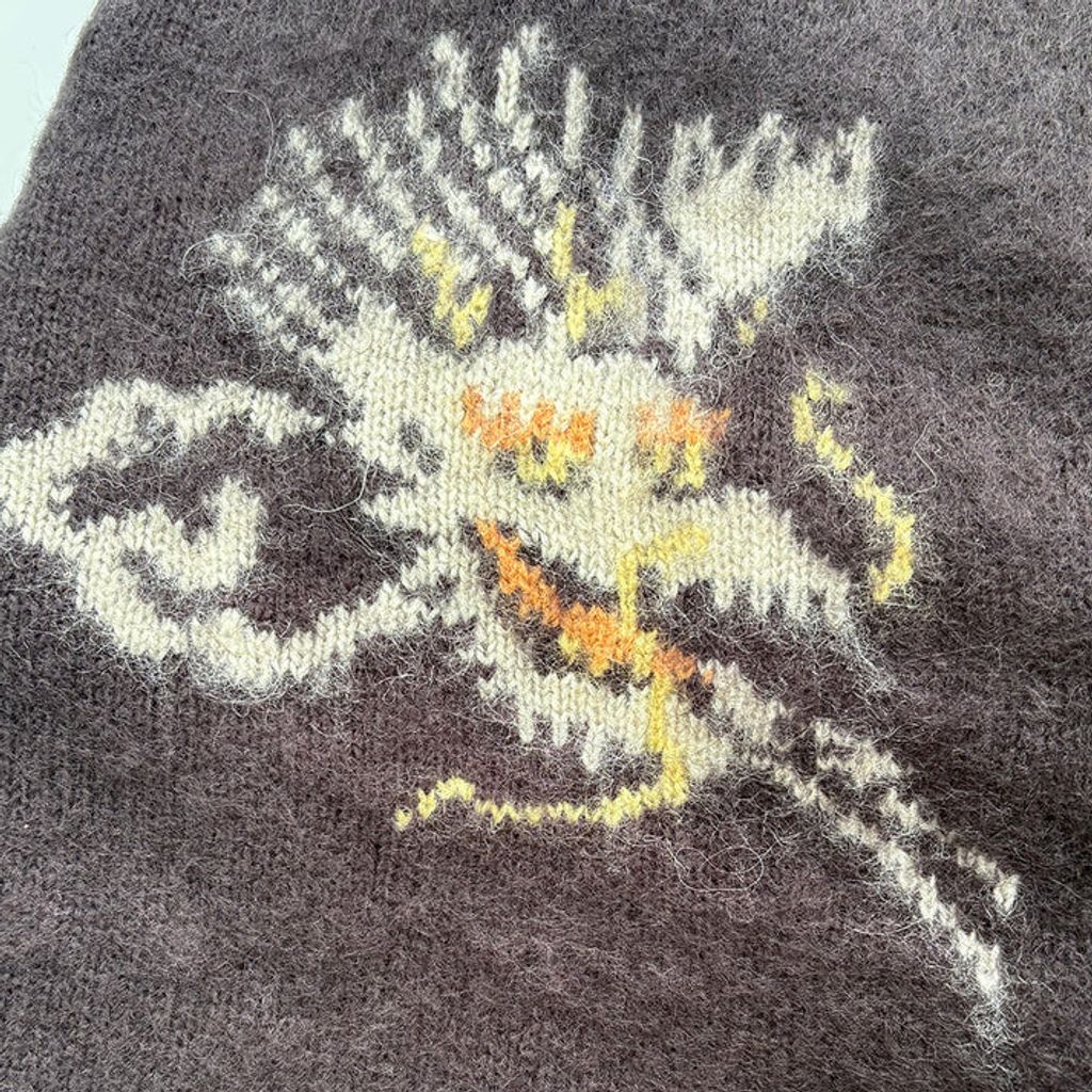 REMI RELIEF 起毛ニットカーデ(スカ柄)