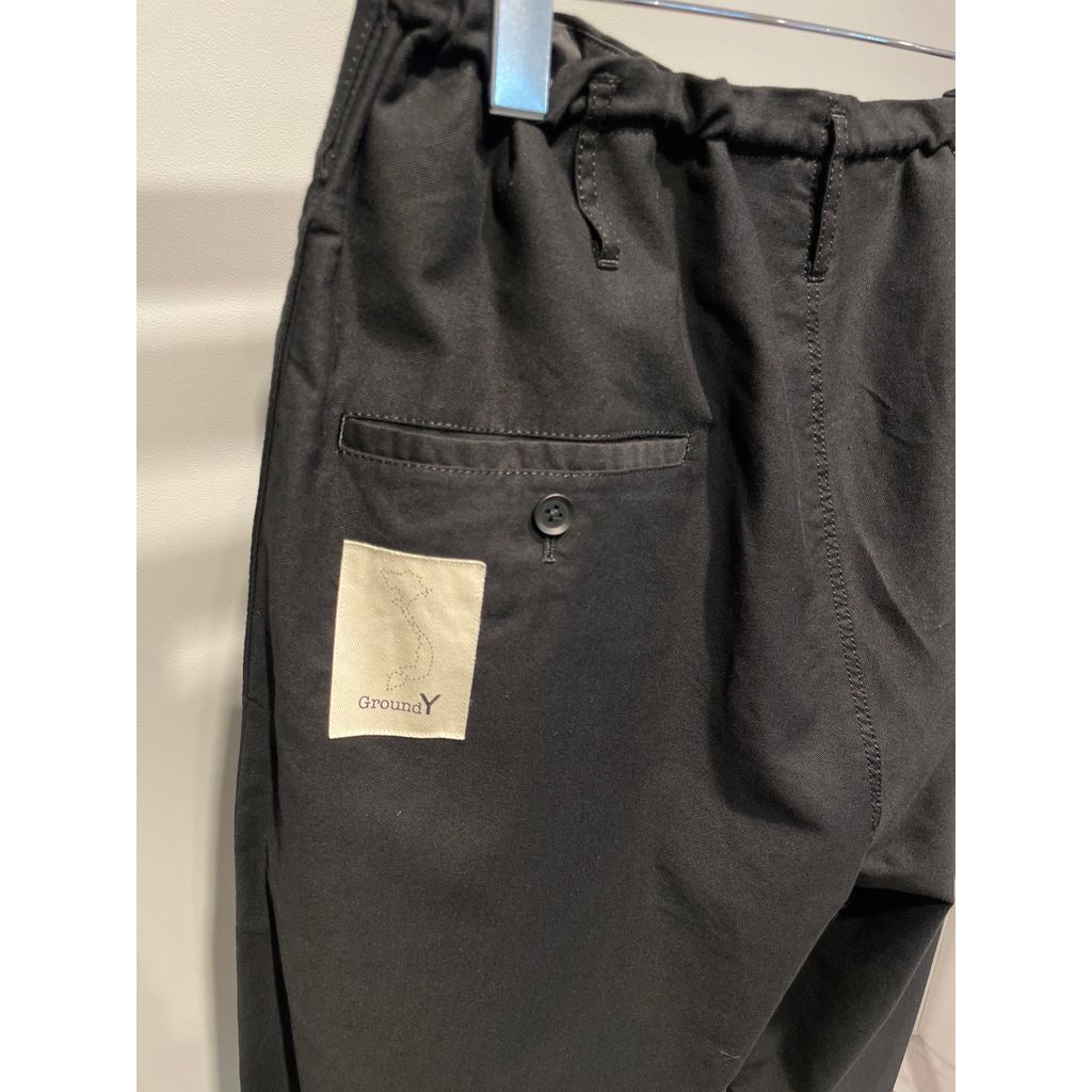 Ground Y COTTON TWILL WAIST DRAWSTRING PANTS
