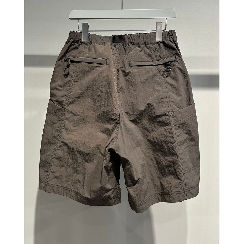 COMME des GARCONS HOMME NYLON TUSSER HALF PANTS(KAHKI)