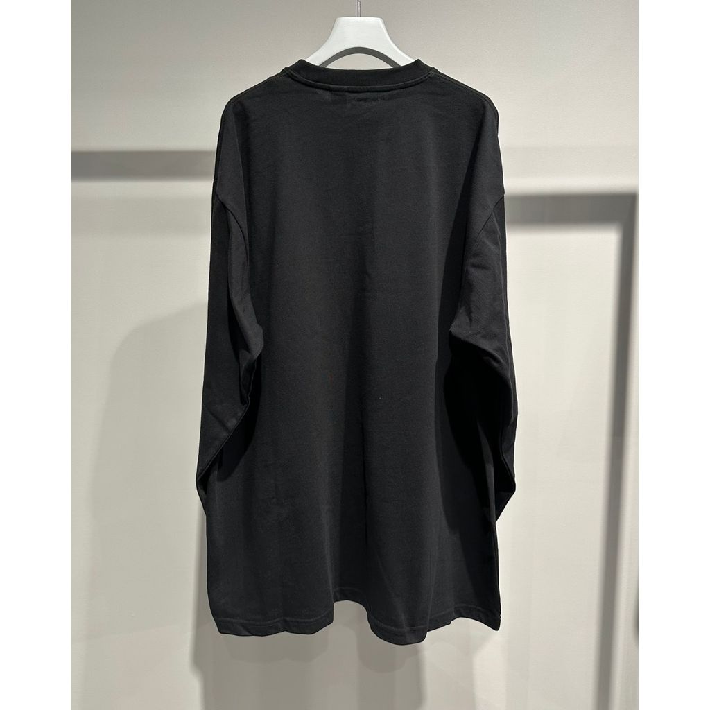 Ground Y×NEW ERA GROUND Y LOGO L/S OVERSIZED PERFORMANCE TEE BLACK